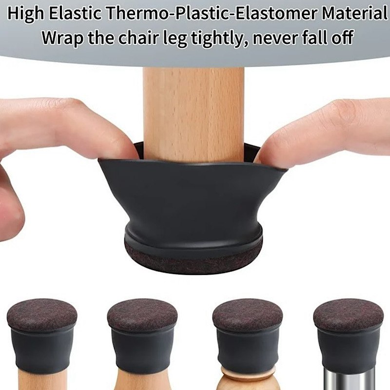 صداگیر و پایه سیلیکونی مبل و صندلی نمد دار بسته 8 عددی