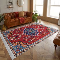 فرش مخمل نادی طرح سنتی کد o148