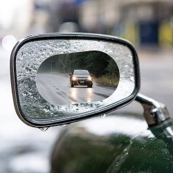 برچسب نانو آب گریز آینه بغل خودرو مدل بیضی بسته 2 عددی